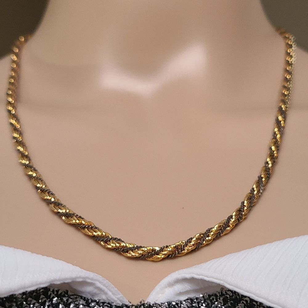 Vintage Two Tone Rope Chain - Picture 4 of 11